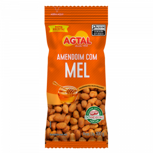 Nova embalagem Agtal 100g Amendoim com Mel