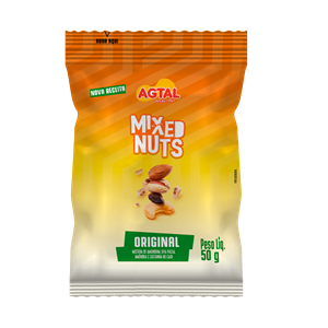 Nova embalagem Agtal 50g Mixed Nuts Original