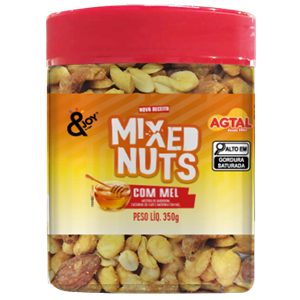 Nova embalagem Pote Mixed Nuts com Mel 350f