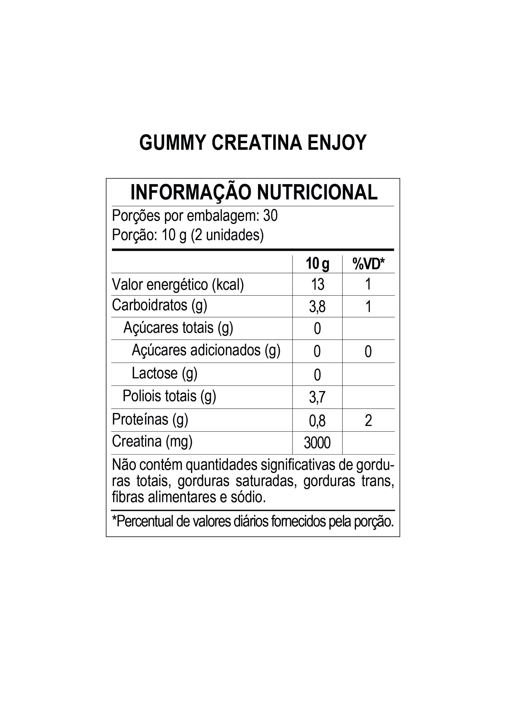 Tabela Nutricional