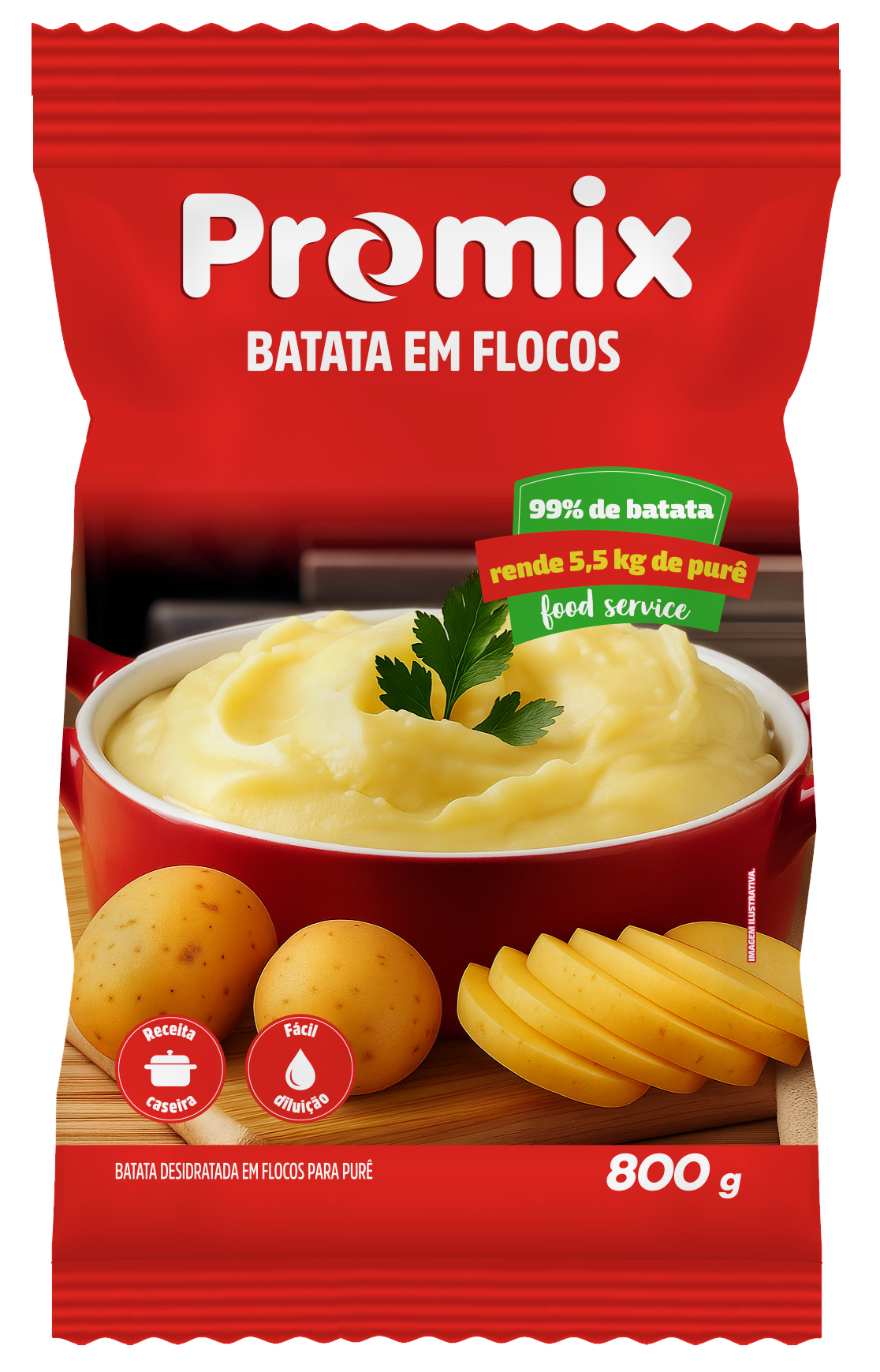 Batata em flocos - frente