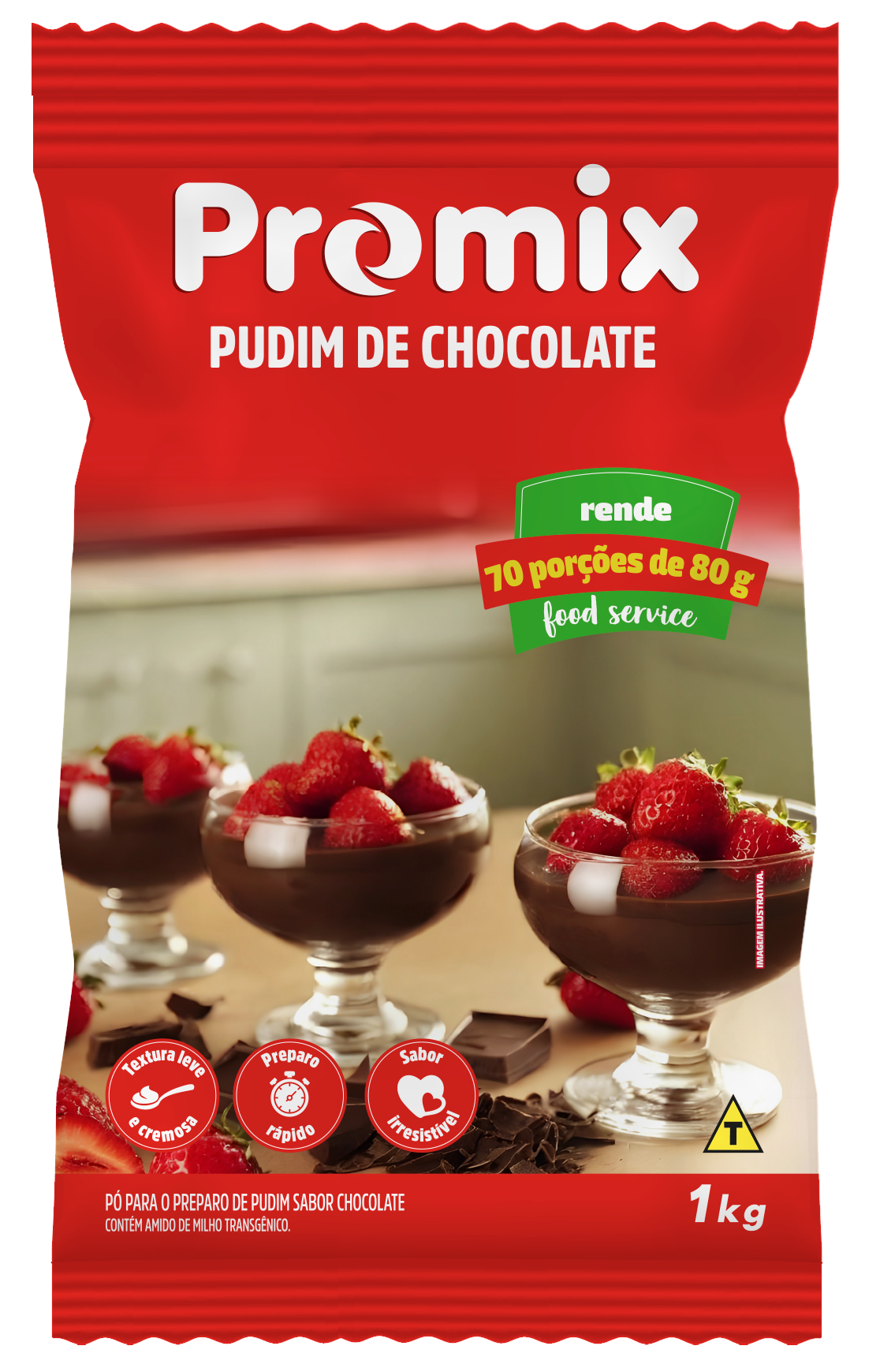 Pudim de chocolate - Frente